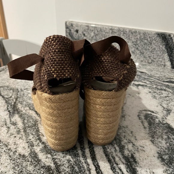 Missing brand made in Spain espadrille wedge with ombré ribbon front size 36 - Picture 6 of 7
